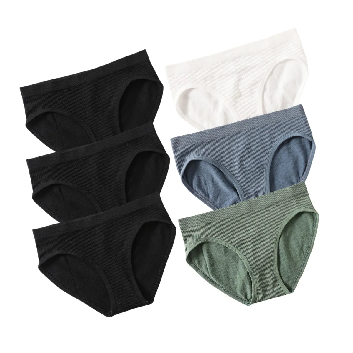 6Pcs/Set Women's Seamless Briefs Sports Underwear Female Underpants Low Rise Stretch Underwear Sexy Lingerie Soft Panty