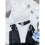 Wrinkled Underwired Brazilian Bikini Female Swimsuit Women Swimwear Two-Pieces Bikini Set Bather Bathing Suit Swim Lady V3999