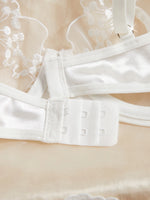 Valentine's Day Ladies Black Forest Wave Lace Sexy Underwear Set Romantic Floral Trim Bustier Nightgown for Women