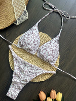 Leopard Halter Scrunch Butt Mini Micro Thong Bikini Women Swimwear Female Swimsuit Two-pieces Bikini Set Bathing Suit Swim Lady