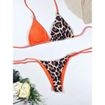 Halter Splicing Leopard Bikinis 2026 Satin Bikini Female Swimsuit Women Swimwear Two-pieces Bikini Set Micro Bathing Suit Swim