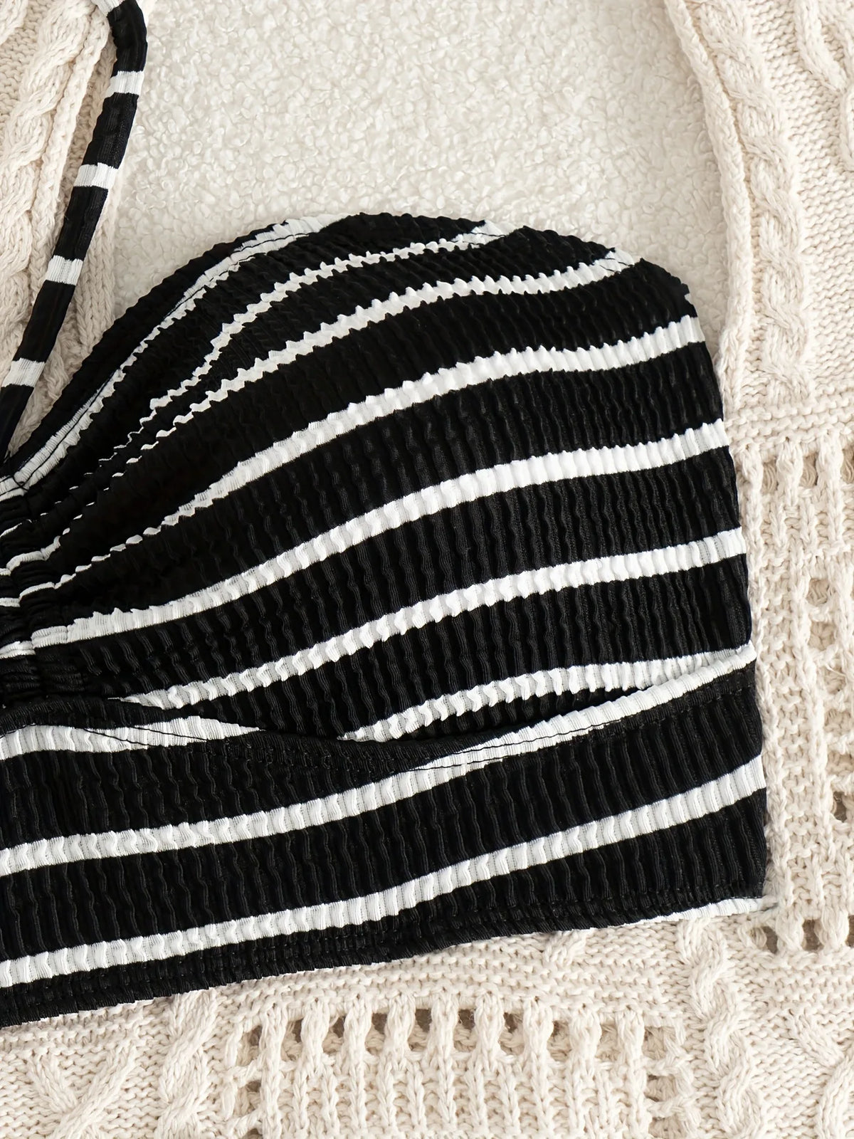 New Sexy Striped High Waisted Bikinis 2025 Swimsuits Women's Swimwear Female Beach Swim Wear Bathing Suits Brazilian Bikini Set