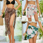Women Bathing Suit Wrap Summer Ruffle Long Sarong Cover Ups Swimsuit Beach Skirt Bikini Cover Up Swimwear Beach Wrap Skirt
