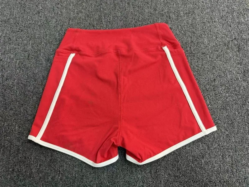 Women's High Waisted Yoga Shorts Slim Fit Hip Lifting Sports Pants Outdoor Running Fitness Gym Workout Shorts