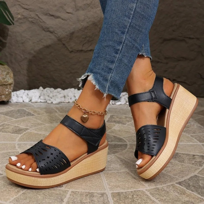 2026 Summer Platform Sandals Chunky Heel Open Toe Beach Shoes Casual Outdoor Sandals
