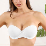 Beauwear Plain Smmoth T-shirt Bra with Clear Straps Invisble Strapless Bras for Women Beauty Backless Design Underwear