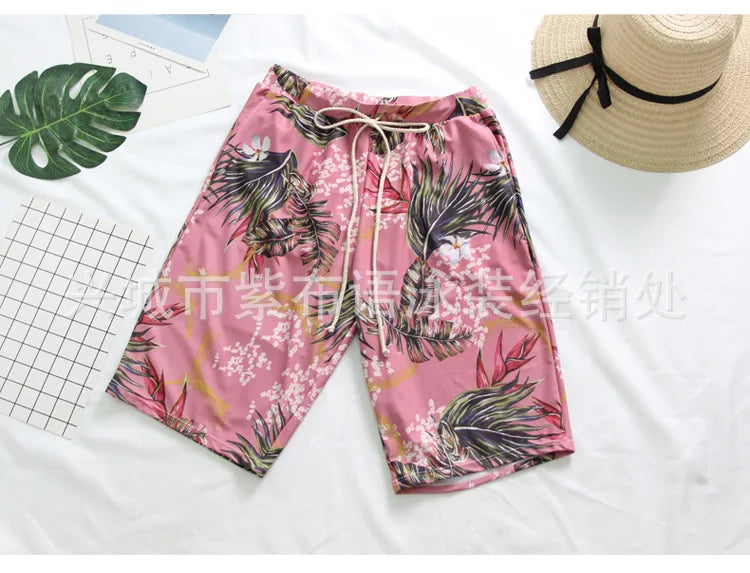Swimsuit Fashionable Sweet Couple Swimsuit Bikini Three Piece Men's Beach Shorts