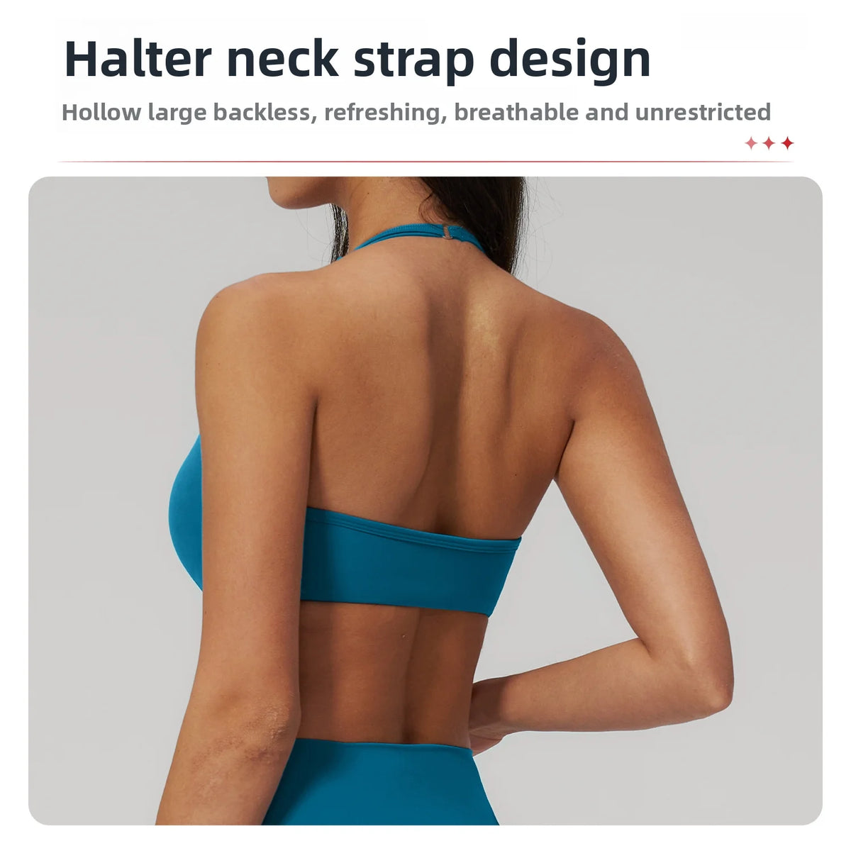 Breathable Bra Gym Top Women Bras High Support Thin Strap Halter Sports Bras Push-up Workout Underwear Shockproof Yoga Tank Tops