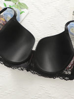 Women's Sexy Oversized Lingerie With Half Cup Pull-up Gathered Black And Red Lace Design Suitable For Plump Women 90D-110D B2387