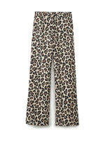 Foridol Leopard Print Wide Leg Long Pants Women Spring Summer Straight Fashion New Pants Zip Casual Female Pantalones 2025