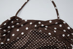 FDYOUI Y2K Polka Dot Tank Tops Streetwear Women Sexy Halter Neck Sleeveless T-shirt Brown Camisoles 2026 Summer Backless Corset