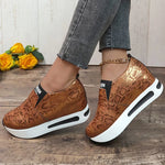 Snake Print Pu Leather Sneakers Women Autumn Winter Low Top Platform Sports Shoes Woman Slip On Lightweight Casual Shoes Mujer