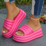 Chunky Platform Slippers for Women 2024 Summer Comfort Soft Sole Beach Shoes Slides Woman Thick Bottom Non-Slip Sandals Ladies