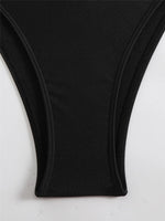 Sexy Black One Shoulder Swimwear One Piece Swimsuit Women 2026 Hollow Out Monokini Metal Ring High Cut Bathing Suit Swim Wear