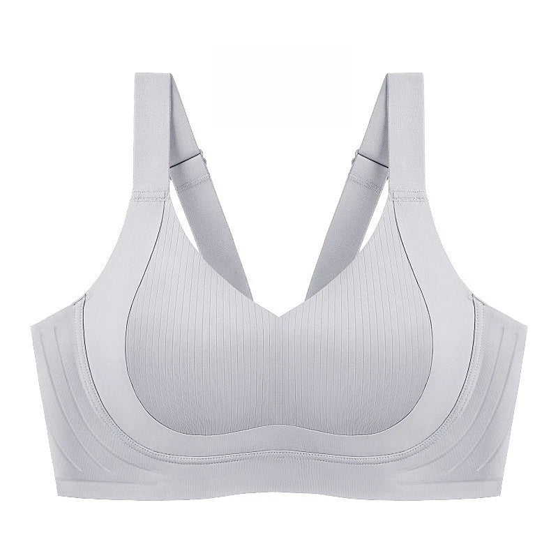 Plus Size Unlined Minimizer Bra Wire-Free Side Support Anti-Sag Lightweight Lift Soft Support Underwear Women Sport Everyday Bra