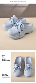2026 New Leisure Platform Clogs For Women Men Summer Street House Shoes Soft EVA Lace-up Style Slippers Couples Beach Sandals