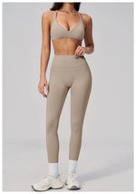 Breathable Quick Drying Yoga Set for Women Beauty Back Sports Bra High Waist Leggings Fitness Suit Outwear Gym Running Tracksuit