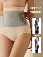 High Waist Tummy Control Shapewear Panties for Women Seamless Body Shaping Underwear Abdomen Slimming Breathable Stretch Briefs