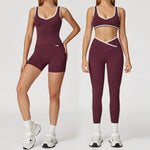Yoga Set2 Pieces Workout Outfits Fitness Sportswear Gym Tracksuit High Waist Leggings Sports Bra Athletic Wear Women Clothes