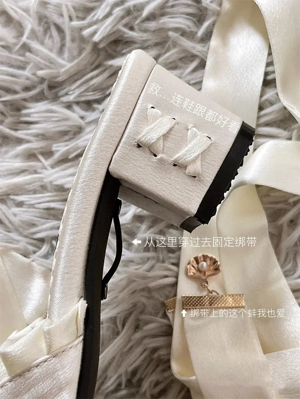 Brand New Vintage y2k Square Toe Mules Pumps Gothic Ruffles Lolita Bow-knot Block Heels Ribbon Tie Ballet Shoes Women