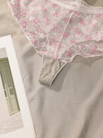 Lace embroidery underwear set Sexy floral print set seaside vacation style bra set party underwear women Lingerie MR2862