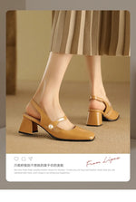NASBAVI New Summer Leisure Green Women Sandals Comfortable Rubber Sole Fashionable Square Head Shape