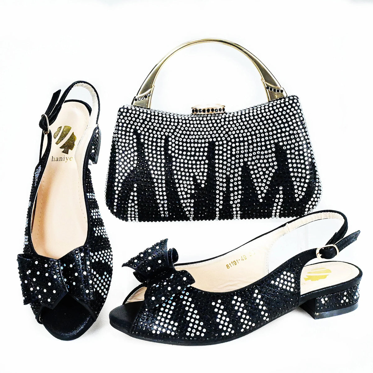 Doershow nice African Shoes And Bag Matching Set With blue Hot Selling Women Italian Shoes And Bag Set For PartyHAS1-10