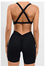 Seamless Yoga Fitness Sets Women High Waist Hip-Lifting Shorts & Sports Bra Workout for Running Gym