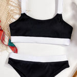 Sexy Splicing Ribbed Bikinis High Waist Bikini 2026 Female Swimsuit Women Swimwear Two-pieces Bikini Set Bathing Suit Swim Lady