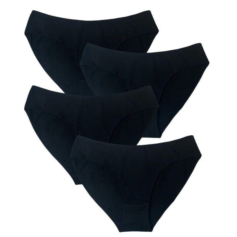 4Pcs/Set Women Low Rise Briefs Women's Cotton Panties Female Underpants Comfort Panties Sexy Lingerie M-XL Underwear