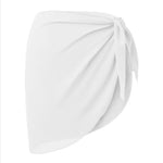 Summer Beach Swimwear Cover Up Wraps for Women Sexy See-Through Chiffon Wrap Skirts Sun Protection Bikini Cover Up Bathing Suits