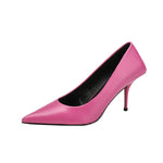 Pumps shoes Women Fashion Office Basic High Heels Work Lady Shoes Black Pink Green Thin Heels Brand Point Toe998