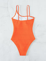 2026 Plain One Shoulder Swimsuit One Piece Solid Swimwear Women Sexy Bathers Bathing Swimming Swim Suit Female Beachwear