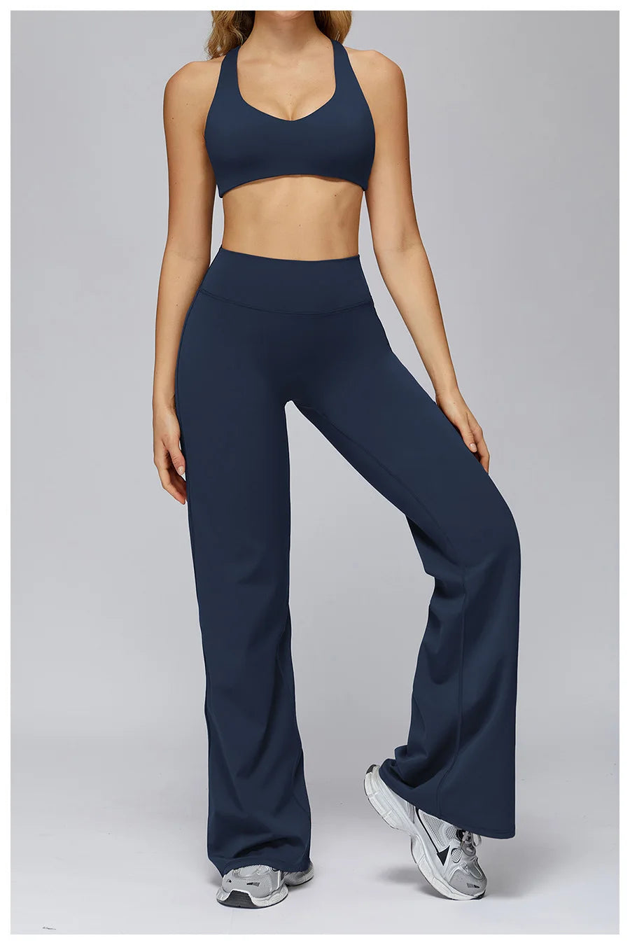 New yoga set 2 pieces gym set Women Long Sleeve Sports Shirts Sports Bra Leggings Suit Fitness Running Workout Suits Tracksuit