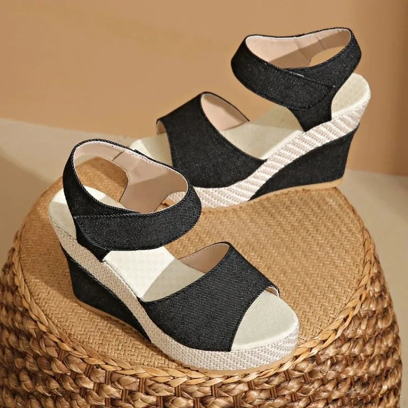 High-heeled Wedge Platform Fish Mouth 2026 New Women's Peep Toe Sandals Womens Shoes Comfort Summer Designer Shoes