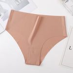 2Pcs/Set Ice Silk High Waist Briefs Panties Women Stretch Underwear Seamless Panties Female Underpants Sexy Lingerie XS-XL