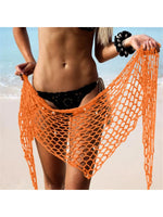 7 Colors Hollow Out Crochet Knitted Sarong Pareo Beach Cover Up Cover-ups Beach Dress Beach Wear Beachwear Female Women V7010