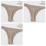 3Pcs/Set Women Brazilian Panties Low-Rise Thong Comfort T-back Underwear Sexy Lingerie High-Stretch G-string Multi Color M-XL
