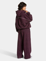 Vintage Leopard Hooded Sweatshirt Suit Loose Fit Contrast Line Wide Leg Trousers Fashion Athletic Tracksuit Outfit