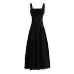Bowknot White Summer Women's Dress Elegant Tank Beach Long Sundress Vestidos Sleeveless Holiday Chic Black Slim Maxi Dress 2025
