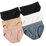 6Pcs/Set Women's Seamless Briefs Sports Underwear Female Underpants Low Rise Stretch Underwear Sexy Lingerie Soft Panty