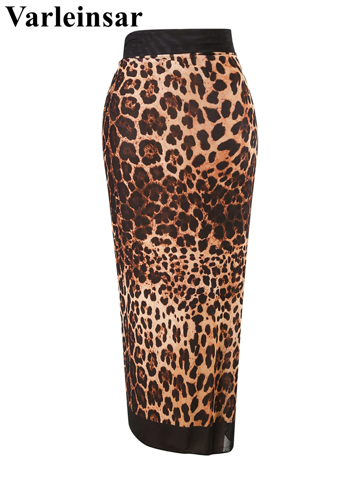 S - XXL 2026 Leopard With Skirt Long Sleeve One Piece Swimsuit Women Swimwear Female High Cut Leg Bather Bathing Suit Swim V7352