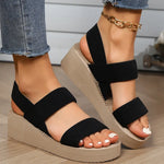 Big Size Minimalist Slingback Wedge Sandals For Women Outdoor Summer Platform Shoes Light Weight Soft EVA Female Leisure Sandals