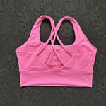 High impact Cross Back Hollow shoulder straps Gym Yoga Underwear Tight Women Fitness sport Bra Top Comprehensive Training pad