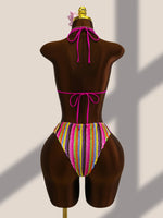Vintage Black Striped One Piece Swimwear Women 2026 3D Metal Flower Hollow Out Backless Beach Holiday Bathing Suit Swimsuit