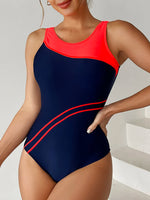New Sports One Piece Swimsuit 2026 New Racerback Slim Swimwear Women Bathing Suit Surfing Monokini Athletic Swimming Suits XXL