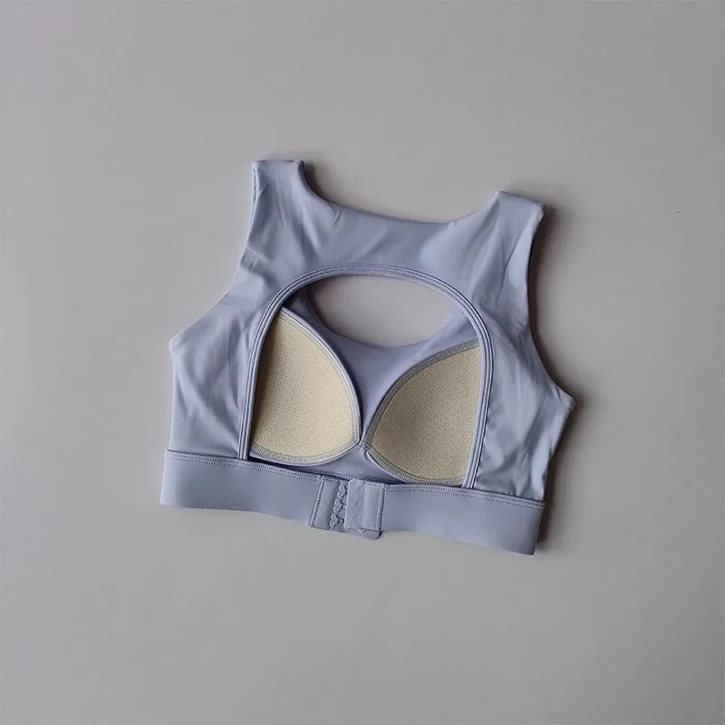 Women's U-Neck Back Hollow Integrated Shock-Absorbing Sports Bra Breathable Fitness Yoga Vest Underwear for Yoga And Fitness