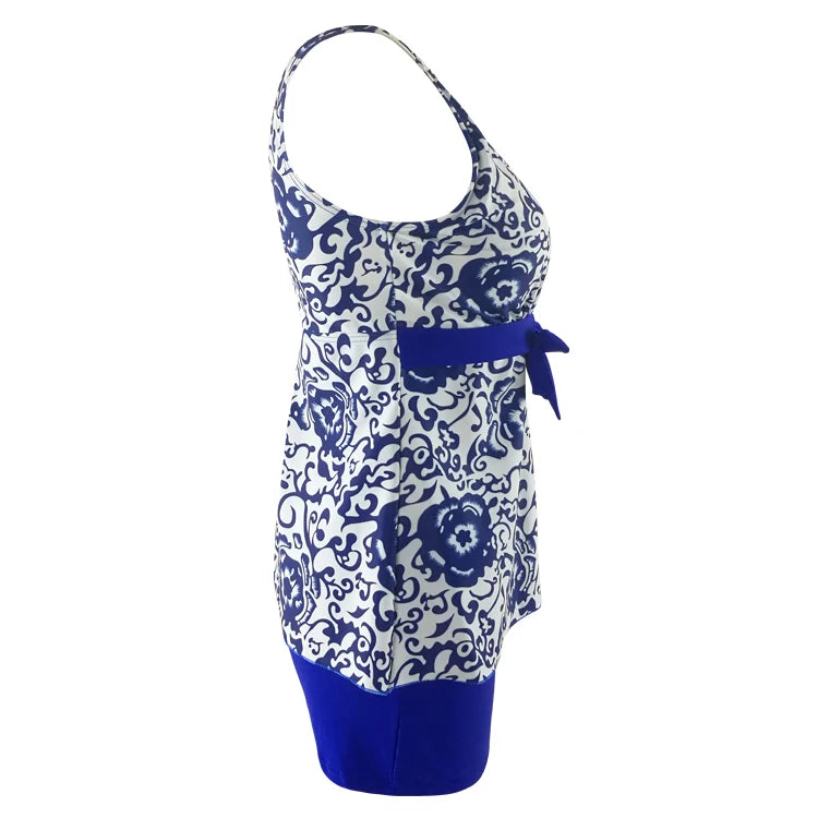 DEKA Swimsuit Women Plus Size Swimwear Two Pieces Tankini Set Female Print Bikini Brazilian Bather Monokini Bathing Suit Beachwa