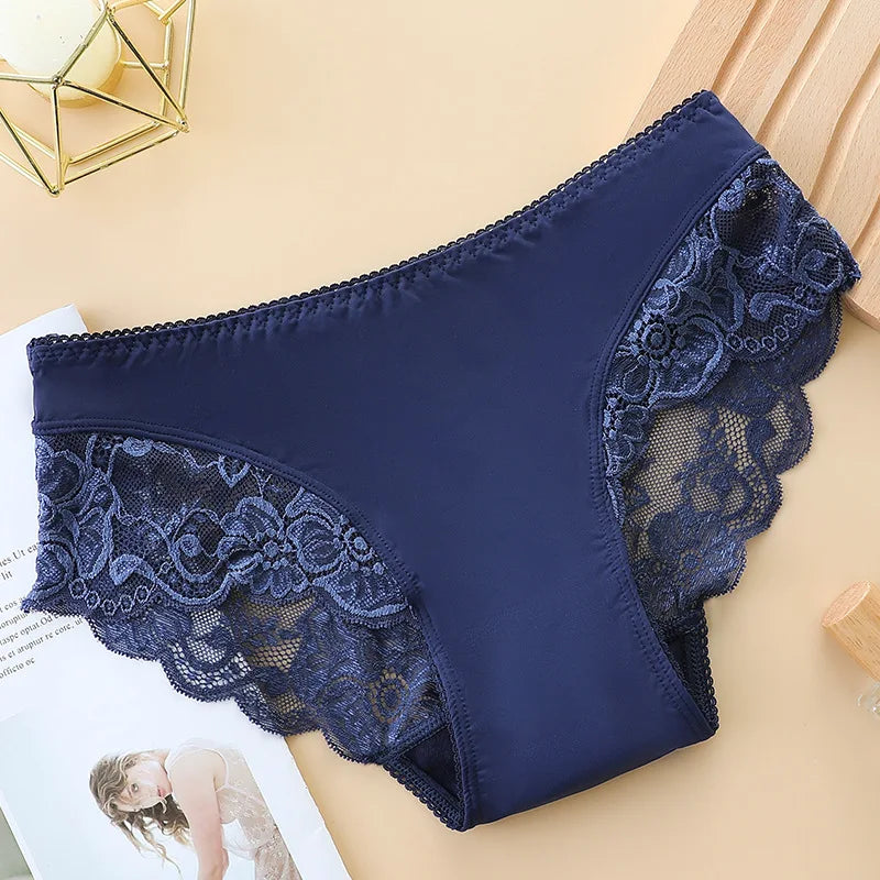 Sexy Hollow Women Panties Lace Flowers Embroidery Underwear Low WaistUnderpants Summer Breathable Briefs Butt Lifter Panty