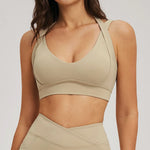 Workout Clothes Woman Gym Top Breathable Sports Bra Fitness Trainning Shoulder Strap Yoga Bra Outdoor Jogging Push Up Underwear